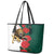 Bulgaria Lion Leather Tote Bag Folk Patterns With Rose