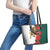 Bulgaria Lion Leather Tote Bag Folk Patterns With Rose