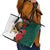 Bulgaria Lion Leather Tote Bag Folk Patterns With Rose