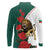 Bulgaria Lion Long Sleeve Polo Shirt Folk Patterns With Rose