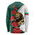 Bulgaria Lion Long Sleeve Shirt Folk Patterns With Rose