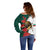 Bulgaria Lion Off Shoulder Sweater Folk Patterns With Rose