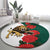 Bulgaria Lion Round Carpet Folk Patterns With Rose