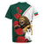 Bulgaria Lion Rugby Jersey Folk Patterns With Rose