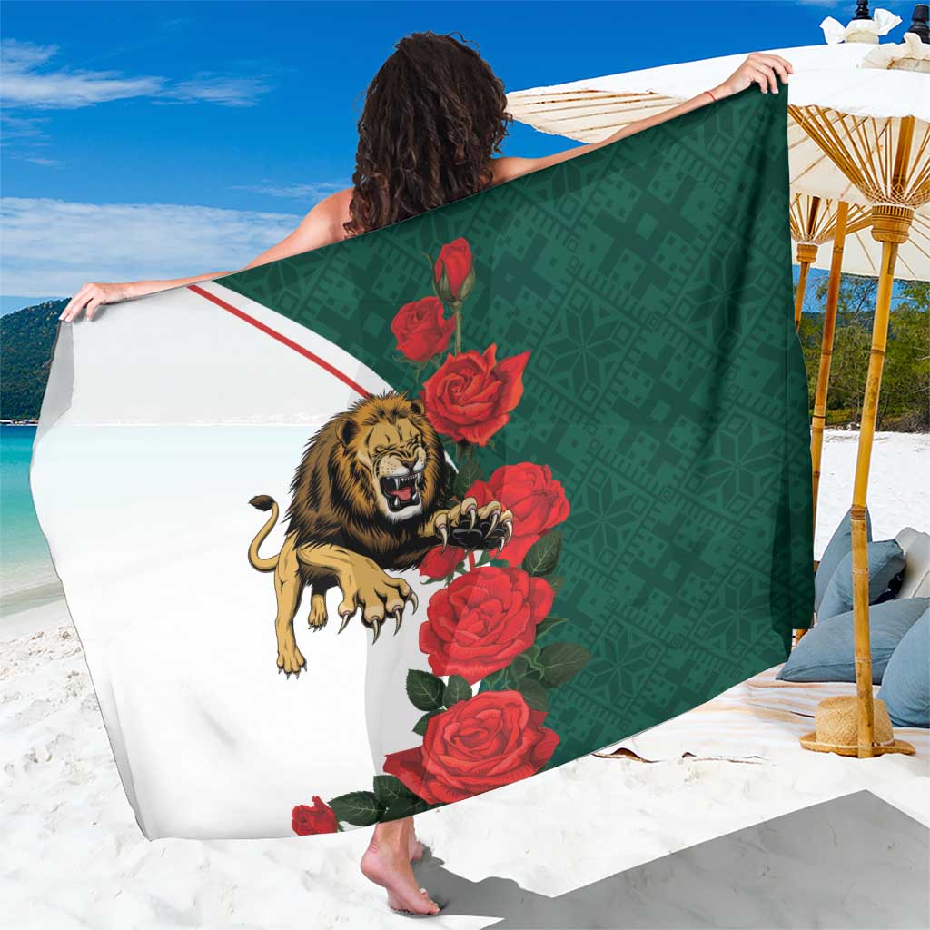 Bulgaria Lion Sarong Folk Patterns With Rose