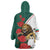 Bulgaria Lion Wearable Blanket Hoodie Folk Patterns With Rose