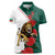 Bulgaria Lion Women Polo Shirt Folk Patterns With Rose