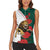 Bulgaria Lion Women Sleeveless Polo Shirt Folk Patterns With Rose