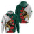 Bulgaria Lion Zip Hoodie Folk Patterns With Rose