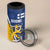 Custom Finland Lion 4 in 1 Can Cooler Tumbler Finnish Folk Patterns