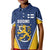 Custom Finland Lion Kid Polo Shirt Finnish Folk Patterns