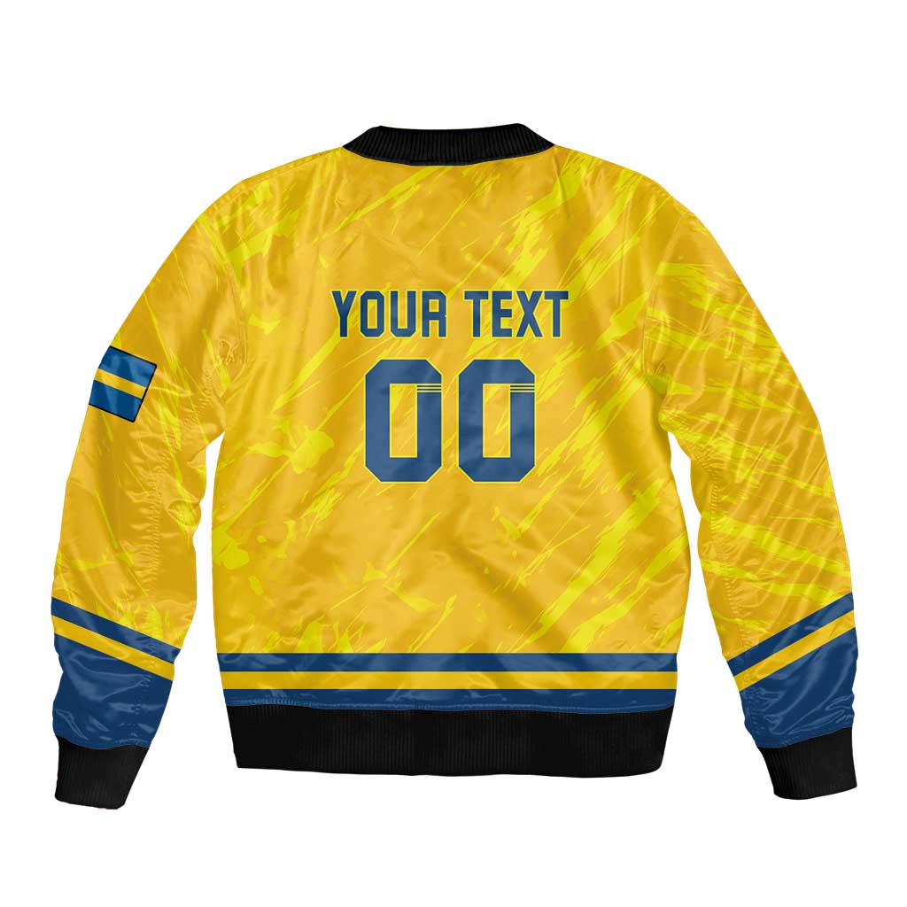 Custom Sweden Hockey Bomber Jacket Tre Kronor Go Champions