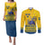 Custom Sweden Hockey Couples Matching Puletasi and Long Sleeve Button Shirt Tre Kronor Go Champions