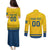 Custom Sweden Hockey Couples Matching Puletasi and Long Sleeve Button Shirt Tre Kronor Go Champions