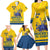 Custom Sweden Hockey Family Matching Long Sleeve Bodycon Dress and Hawaiian Shirt Tre Kronor Go Champions