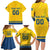 Custom Sweden Hockey Family Matching Long Sleeve Bodycon Dress and Hawaiian Shirt Tre Kronor Go Champions