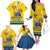 Custom Sweden Hockey Family Matching Off The Shoulder Long Sleeve Dress and Hawaiian Shirt Tre Kronor Go Champions