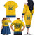 Custom Sweden Hockey Family Matching Off The Shoulder Long Sleeve Dress and Hawaiian Shirt Tre Kronor Go Champions