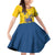 Custom Sweden Hockey Family Matching Off Shoulder Short Dress and Hawaiian Shirt Tre Kronor Go Champions