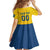 Custom Sweden Hockey Family Matching Off Shoulder Short Dress and Hawaiian Shirt Tre Kronor Go Champions