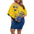 Custom Sweden Hockey Family Matching Off Shoulder Short Dress and Hawaiian Shirt Tre Kronor Go Champions