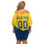 Custom Sweden Hockey Family Matching Off Shoulder Short Dress and Hawaiian Shirt Tre Kronor Go Champions