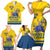 Custom Sweden Hockey Family Matching Short Sleeve Bodycon Dress and Hawaiian Shirt Tre Kronor Go Champions