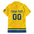 Custom Sweden Hockey Family Matching Short Sleeve Bodycon Dress and Hawaiian Shirt Tre Kronor Go Champions