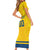 Custom Sweden Hockey Family Matching Short Sleeve Bodycon Dress and Hawaiian Shirt Tre Kronor Go Champions