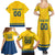 Custom Sweden Hockey Family Matching Summer Maxi Dress and Hawaiian Shirt Tre Kronor Go Champions