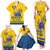 Custom Sweden Hockey Family Matching Tank Maxi Dress and Hawaiian Shirt Tre Kronor Go Champions