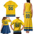 Custom Sweden Hockey Family Matching Tank Maxi Dress and Hawaiian Shirt Tre Kronor Go Champions