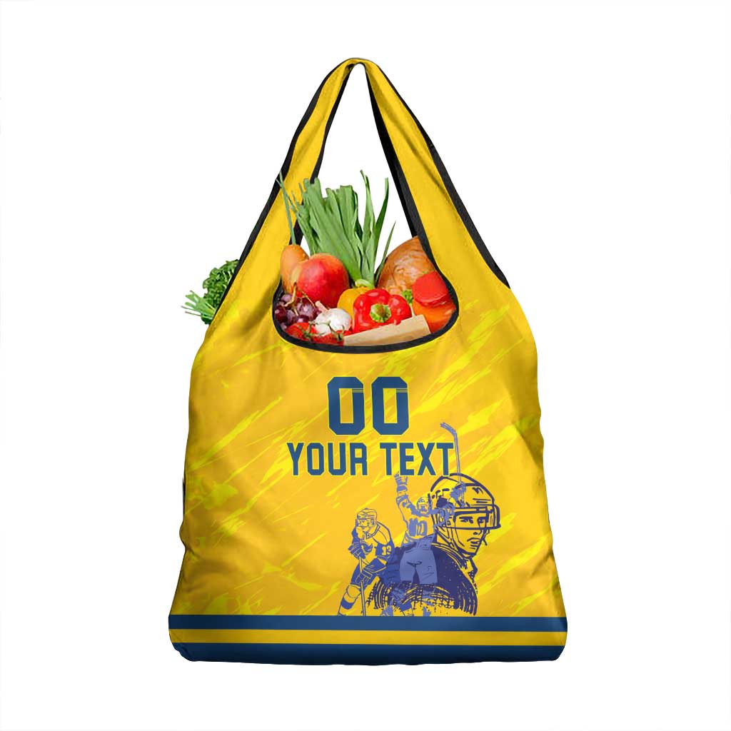 Custom Sweden Hockey Grocery Bag Tre Kronor Go Champions