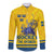 Custom Sweden Hockey Long Sleeve Button Shirt Tre Kronor Go Champions