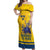 Custom Sweden Hockey Off Shoulder Maxi Dress Tre Kronor Go Champions