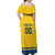 Custom Sweden Hockey Off Shoulder Maxi Dress Tre Kronor Go Champions