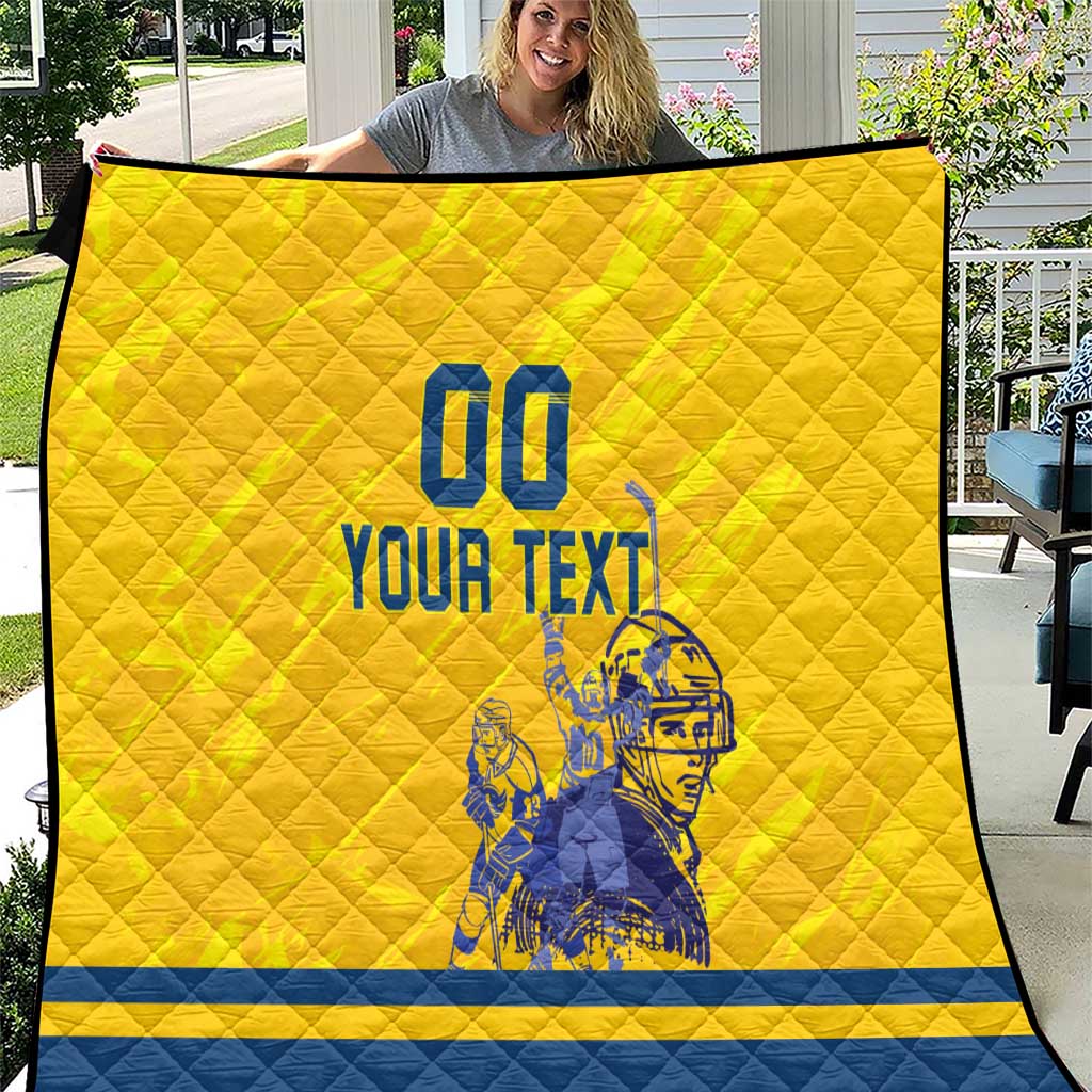 Custom Sweden Hockey Quilt Tre Kronor Go Champions