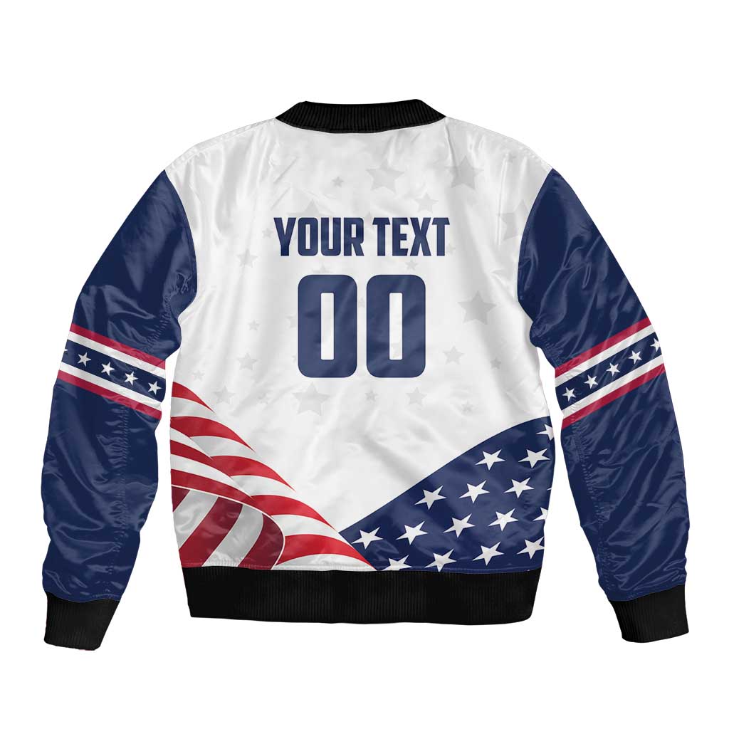 Custom USA Hockey Bomber Jacket Team USA Eagle Mascot