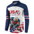 Custom USA Hockey Button Sweatshirt Team USA Eagle Mascot