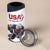 Custom USA Hockey 4 in 1 Can Cooler Tumbler Team USA Eagle Mascot