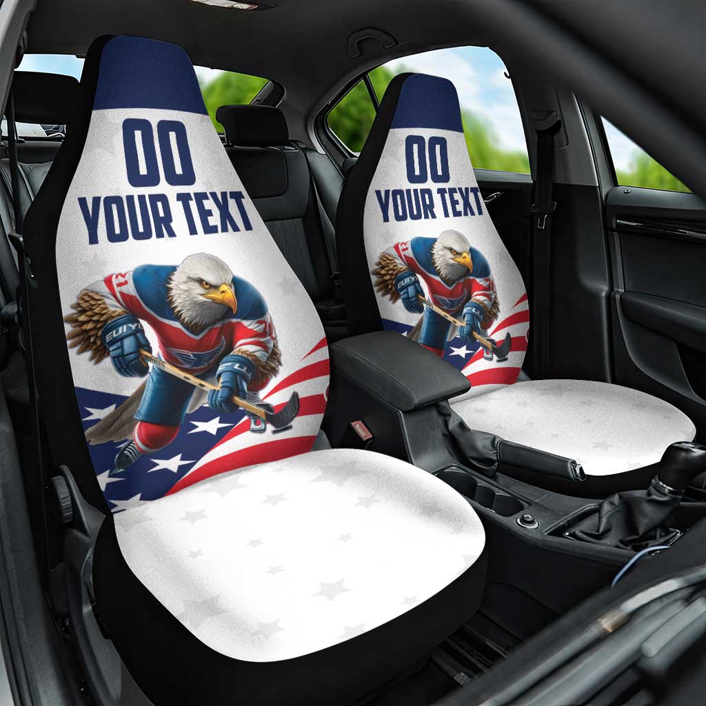 Custom USA Hockey Car Seat Cover Team USA Eagle Mascot