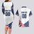 Custom USA Hockey Couples Matching Long Sleeve Bodycon Dress and Hawaiian Shirt Team USA Eagle Mascot