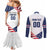 Custom USA Hockey Couples Matching Mermaid Dress and Long Sleeve Button Shirt Team USA Eagle Mascot