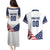 Custom USA Hockey Couples Matching Puletasi and Hawaiian Shirt Team USA Eagle Mascot