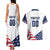 Custom USA Hockey Couples Matching Tank Maxi Dress and Hawaiian Shirt Team USA Eagle Mascot