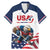 Custom USA Hockey Family Matching Mermaid Dress and Hawaiian Shirt Team USA Eagle Mascot