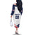 Custom USA Hockey Family Matching Off The Shoulder Long Sleeve Dress and Hawaiian Shirt Team USA Eagle Mascot