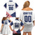 Custom USA Hockey Family Matching Off Shoulder Short Dress and Hawaiian Shirt Team USA Eagle Mascot