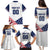 Custom USA Hockey Family Matching Puletasi and Hawaiian Shirt Team USA Eagle Mascot