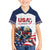 Custom USA Hockey Family Matching Short Sleeve Bodycon Dress and Hawaiian Shirt Team USA Eagle Mascot